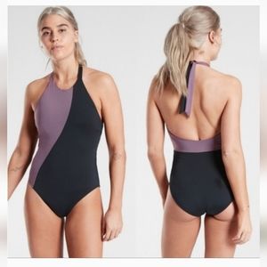 NWT! Asymmetrical Colorblock One-piece Swimsuit Size M